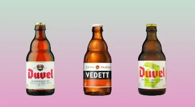 デュベル・モルトガット3本の飲み比べテーマのイラスト