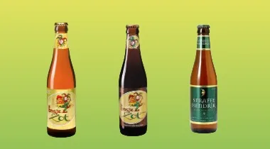 ブロンド・ダブル・トリプルの飲み比べテーマのイラスト